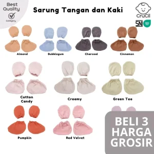 Crucil Factory Sarung Tangan Kaki Bayi Set - Satu Set Sarung Tangan dan Kaki