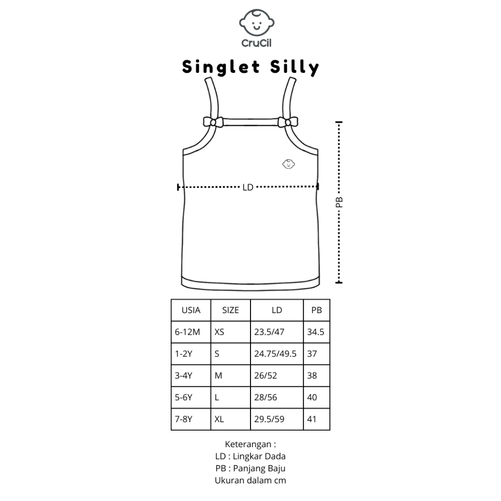 Crucil Factory Singlet Silly Sello - kaos dalam anak - singlet anak - low price - bahan soft ramah untuk kulit - cewek dan cowok - Image 8