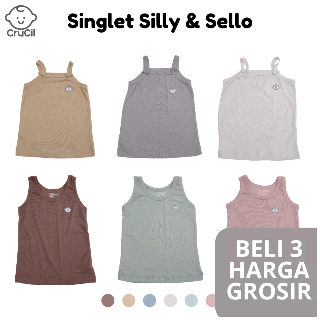 Crucil Factory Singlet Silly Sello - kaos dalam anak - singlet anak - low price - bahan soft ramah untuk kulit - cewek dan cowok - Image 5