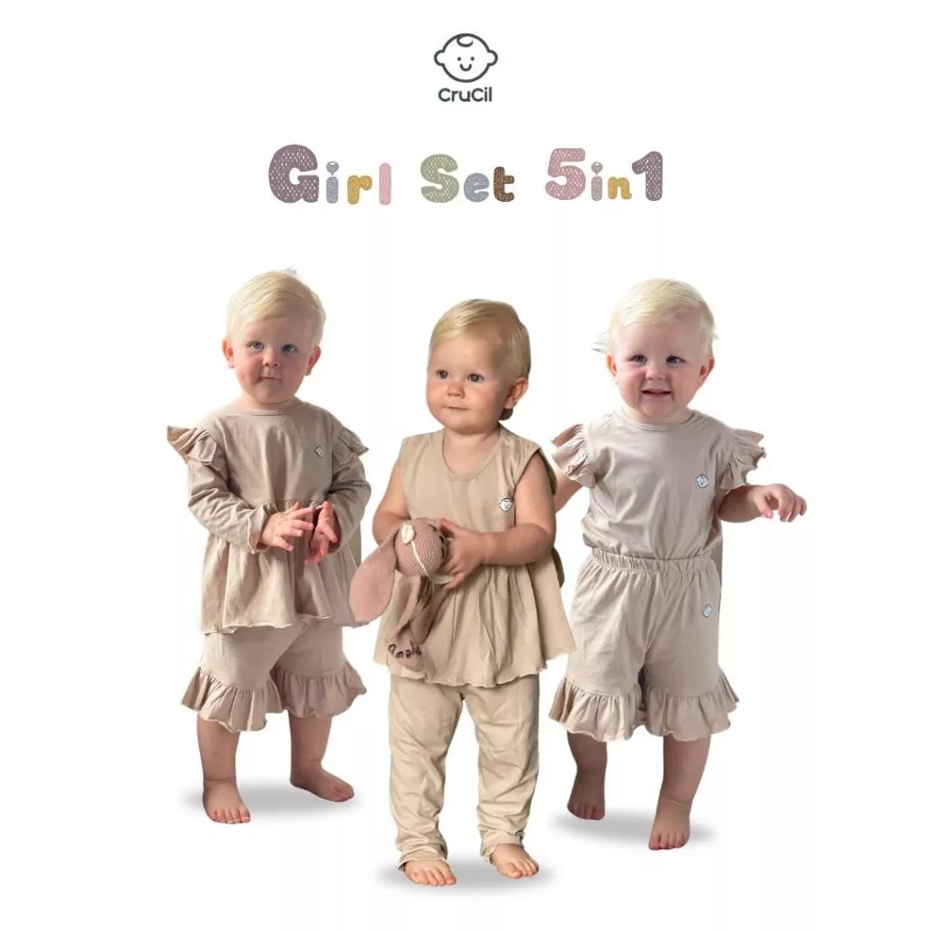 CruCil Factory Baju Kaos Anak Basic Set 5in1 (6m - 8y) - Gambar 4