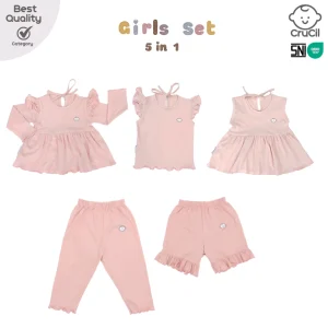 CruCil Factory Baju Kaos Anak Basic Set 5in1 (6m - 8y)