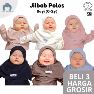 CruCil Factory Jilbab Polos Bayi (0 - 2y)