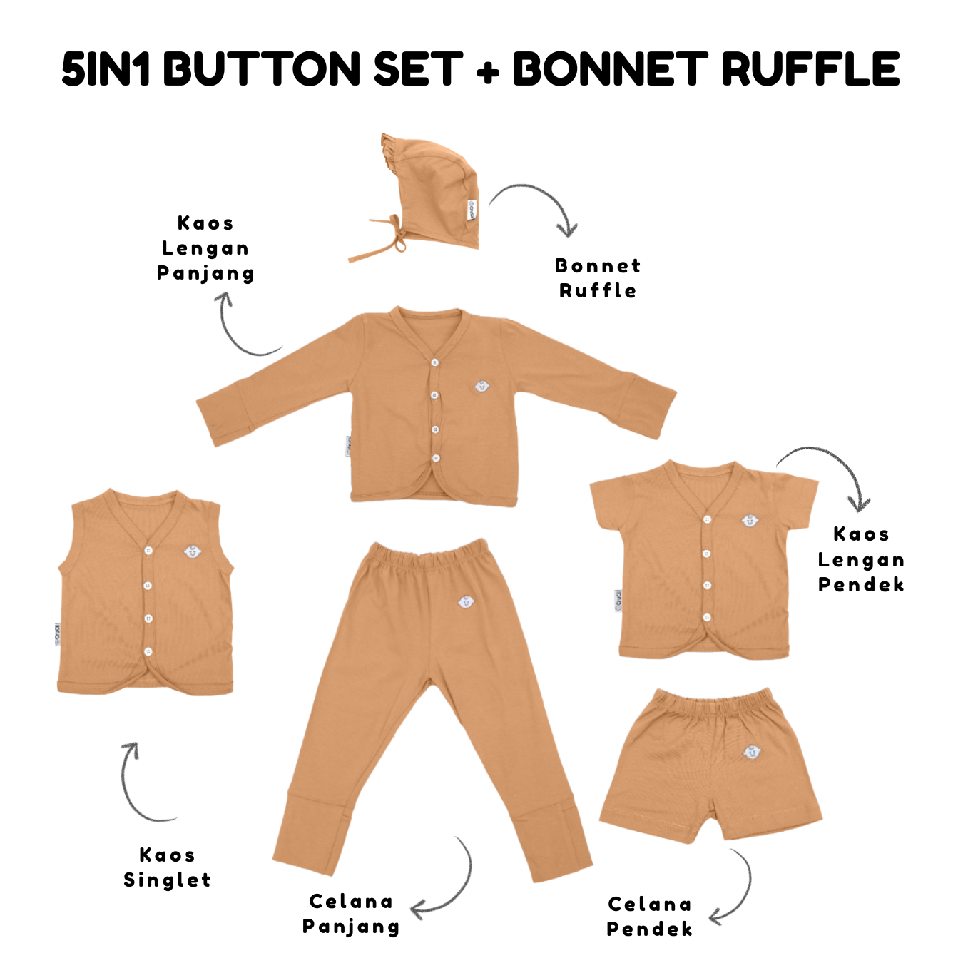 CruCil 5in1 Button Set Bayi (0 - 6m) - Gambar 5