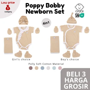 CruCil Factory Poppy Bobby Newborn Set - Baju Bayi Newborn Paket Murah